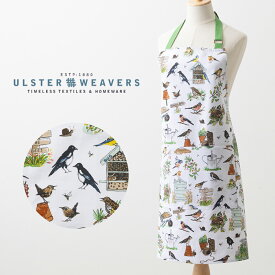 【エプロン アルスターウィーバーズ Ulster Weavers 】 英国王室御用達 リサイクルコットン エプロン ホワイト 前掛け ガーデン バード 鳥 送料無料 ブランド コットンエプロン プレゼント ギフト 新生活 新居 引越し祝い 子供 家 おうち 在宅 おしゃれ 母の日