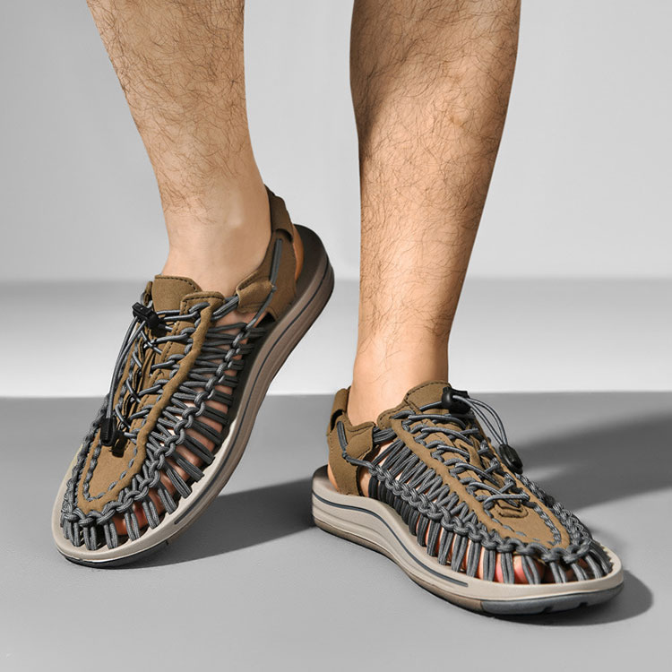 サンダル シューズ ビーチシューズ スポーツサンダル メンズ 滑らない 編み込み 登山 軽量通気 アウトドア 旅行 夏 陸上 海 スポーツ 軽い 履きやすい 歩きやすい おしゃれ 蒸れない 涼しい 疲れない カジュアル オシャレ きれめ aaa