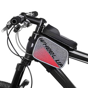 自転車スマホホルダー トップチューブバッグ 自転車バッグ フロントバッグ スマホバッグ 大容量収納 簡単装着 サイクリング サイクリングバッグ 小物収納 工具入れ 防撥水 スマートフォン 