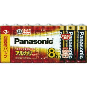 パナソニック アルカリ単3/8S LR6XJ/8SW ウェルパーク【税込3980円以上で送料無料】▲B1