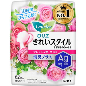 ロリエきれいスタイルフレッシュローズ消臭 62枚▲B2
