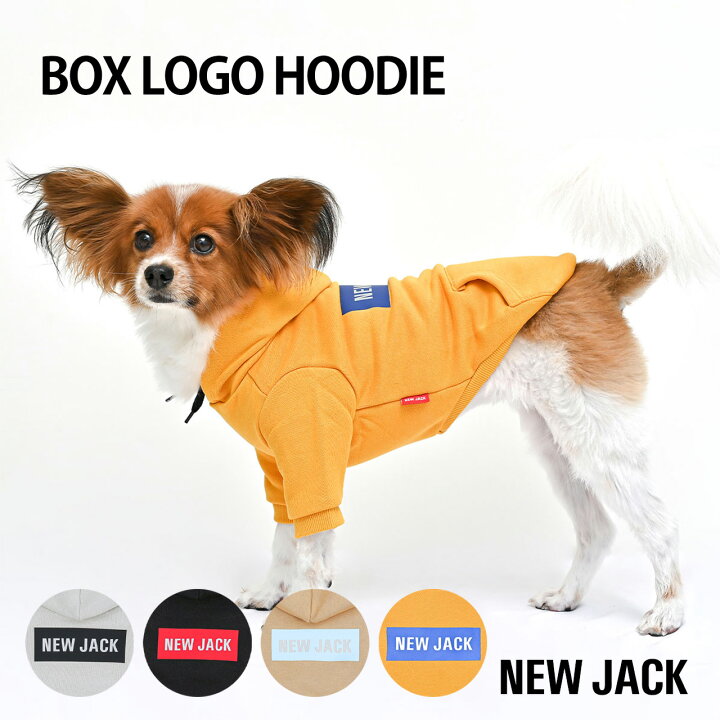 楽天市場 新色追加 New Jack ニュージャック New Jack ボックスロゴフーディー S M L Xl Xxl アウター 防寒 パーカー フード 暖か 秋冬 配色 刺繍 ストリート ブランド 犬服 犬 服 犬の服 ドッグウェア ベストフレンズ Best Friends ベストフレンズ