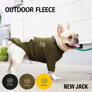 \クーポンで最大500円OFF/【NEW JACK ニュージャック】アウトドアフリース S M L XL XXL【犬 冬服 フリース ボア 伸縮性 抜群 キャンプ 散歩 アウター 防寒 暖か アウター】【犬服 犬 服 犬の服 ド