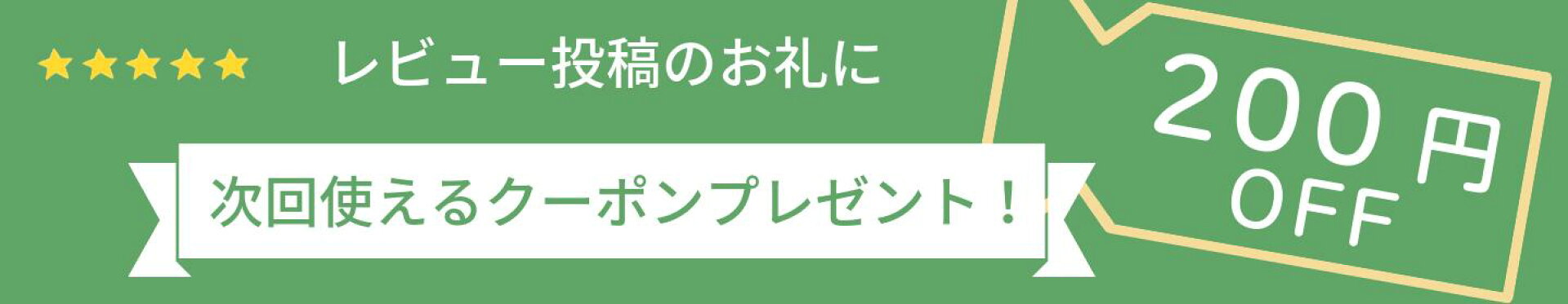 レビューで100円クーポン