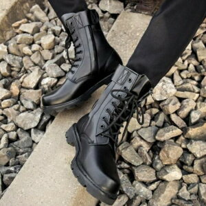 �u�[�c�����Y���[�X�A�b�v��PU���[�N�u�[�c�~���^���[�u�[�c�o�C�N�u�[�ccombatboots�h�����ꂨ�����C�J�W���A���ʋΒʊw�A�E�g�h�A�u���b�N24.5cm25cm25.5cm26cm26.5cm27cm27.5cm