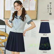セーラー服 ハロウィン 仮装 半袖 3点セット 学生服 制服 コスプレ 衣装 春夏秋冬S M L XL 上下セット JK…