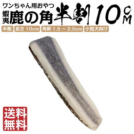 【小型犬用】 犬 鹿の角 半割 10cm 鹿角 蝦夷鹿 おもちゃ 北海道産 角 ガム エゾ鹿 無添加 蝦夷鹿 デンタルケア 口臭予防 ドッグフード