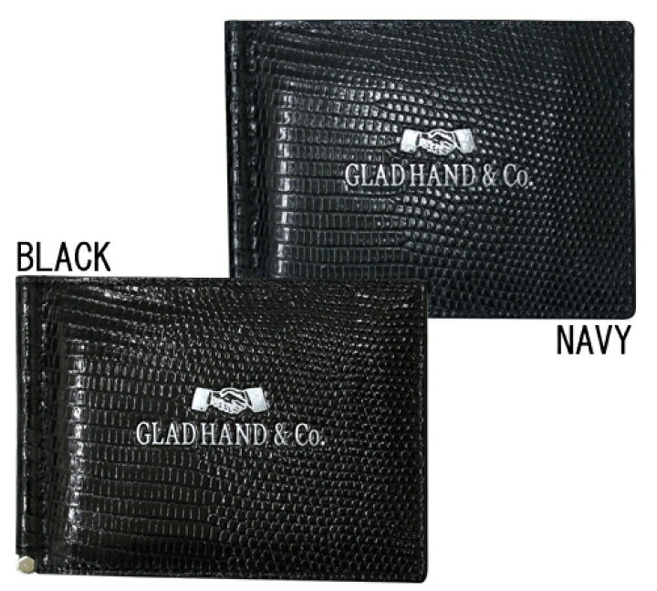 楽天市場】GLAD HAND マネークリップ リザード 本革 箔プリント 財布 
