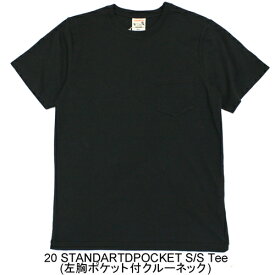 GLAD HAND メンズTシャツ【GH-20】スタンダード ポケット 半袖Tシャツ【黒色】【パックT】20