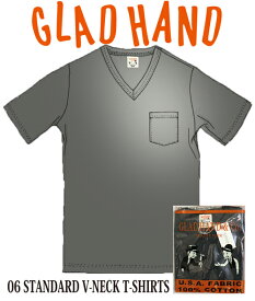 GLADHAND 【GH-06】Vネック 半袖Tシャツ 黒色 【パックT】 06