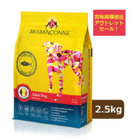 【アウトレットセール】 賞味期限間近：2026年6月29日 ブラバンソンヌ 小型犬 中型犬 成犬用 グレインフリー ドッグフード オーシャンフィッシュ 2.5kg 小粒 ドライ 消化器ケア 尿路ケア 腎臓ケア 無添加 グルテンフリー 訳あり