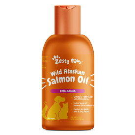 Zesty Paws 犬 猫 サプリメント ワイルドアラスカ オメガ3ブレンド オイル 237ml 473ml フィッシュオイル サーモンオイル EPA DHA 皮膚 被毛 健康維持 ドッグフード キャットフード トッピング ZestyPaws Wild Alaskan Omega-3 Blend Oil