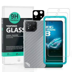 IBYWIND XN[veN^[ 2 pbN Asus ROG Phone 8 5G 6.78 C` (Asus ROG Phone 8 Pro 5G ɂ͑Ή܂)Adx 9H KXAJYveN^[ 1 tAwʃJ[{t@Co[