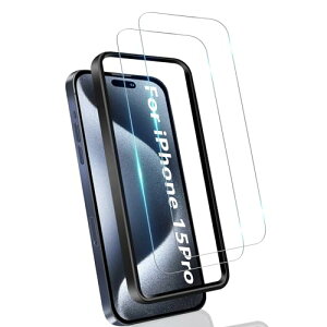 iPhone 15Pro KXtB iPhone15 Prop یtB 6.1inch Ή KX ߗ dx9H CA[ ϏՌ Uh~ x KChgt \tȒP ACz 15v Ήy2z