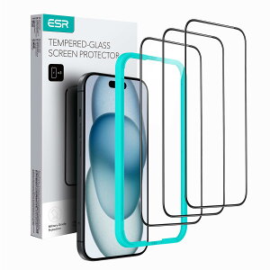 ESR iPhone 15 Plus �K���X�t�B���� �����K���X�ی�t�B���� �K�C�h�g�t�� 3���Z�b�g ��phone15plus �K���X�t�B���� 2.5D�J�[�u�G�b�W �t���J�o�[ �ČRMIL�K�i iphone15 Plus �t�B�����i6.7�C���`�j