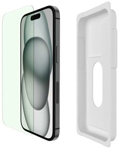 yAppleFKXtBzBelkin iPhone 15p UltraGlass 2یKXtB u[CgJbg KX R 0.29mm ȒPtLbgt OVA139zz