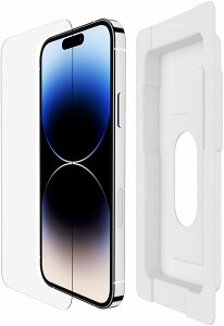 �yApple���F�K���X�t�B�����zBelkin iPhone 15�p UltraGlass 2�ی�K���X�t�B���� �������K���X �R�� 0.29mm �ȒP��t�L�b�g�t�� OVA131zz