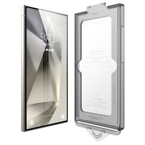 �yelago�z Galaxy S24 Ultra �Ή� �t�B���� �ȒP 3�X�e�b�v �\�t�� �K�C�h �t 9H �w�� �C�A �� �h�~ �K���X�t�B���� [ Samsung GalaxyS24 Ultra �T���X�� �M�����N�V�[ S24 �E���g�� �Ή� ] TEMPERED GLASS PROTECTOR �N