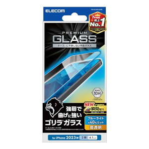 �G���R�� iPhone15 �K���X�t�B���� �S�����K���X �u���[���C�g�J�b�g�t�� 40% �d�x10H �\�t���c�[���t�� �N���A PM-A23AFLGOBL
