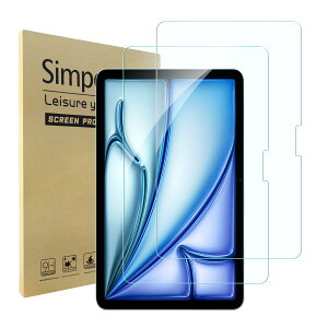 Simpeak 2Zbg Apple iPad Air 11h2024 Ή KXtB tیtB XN[veN^[ߗ wh~ Uh~ CA[