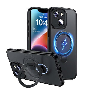 Magic John ��phone14 �P�[�X ������ ���� �X�^���h�t�� �B�����[ MagSafe�Ή� ���C�����X�[�d �A�C�t�H��14 �P�[�X ����~�� �ϏՌ� �J�����ی� TPU���t���[�� �Y���ɂ��� �z�R���t���ɂ��� �g�уP�[