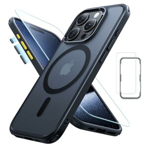 �y5 in 1�Z�b�g�I�ی�t�B�����t���zESR iPhone 15 Pro �P�[�X Magsafe�Ή� ������ �}�b�g�P�[�X ��� �J���� �����Y�ی�t�B�����t�� �ČRMIL�K�i �ϏՌ� ���h�~ ��phone 15 pro �P�[�X �X�g���b�v�z�[��