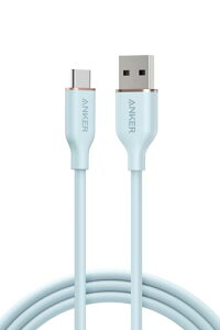 Anker USB-C  USB-A P[u (Flow) ܂ȂP[u 15W oht USB-C@Ή VRfލ̗p Galaxy iPhone 15 eΉ 1.8m ACXu[