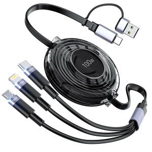 y100Wz[dP[u 3in2 莮 [dR[h yPDΉ100W/5Az}[d LEDfBXvC ϋv f[^] fh~ iPhone15V[Y[dP[u MacBook Pro/iPad Pro/Surface Pro/Asus/Google Pixel