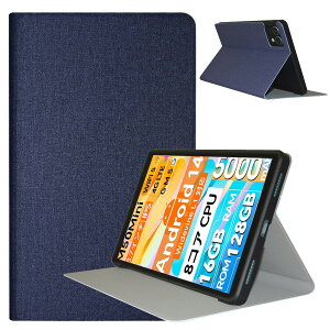 For Teclast M50 Mini �P�[�X Kluso ���y�� �ɔ� ����PU ���U�[ �J�� �X�^���h �X�}�[�g�P�[�X �X�^���h �@�\ �X�}�[�g�J�o�[ �[�d�Ή� Teclast M50 Mini �Ή� (�u���[)