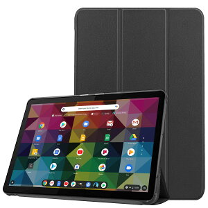 For Lenovo IdeaPad Duet Chromebook P[X ^ubg O܂X^h PU U[ ϏՌ h~ For Lenovo IdeaPad Duet Chromebook 10.1C` Jo[ (ubN)