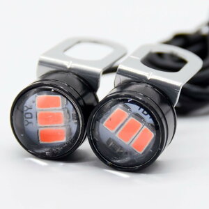 calm wish LED ストロボ ライト コンパクト フラッシュ カラフル 点滅 バイク 自動車 トレーラー 派手 蛍 暴走 ランプ 赤 レッド 汎用