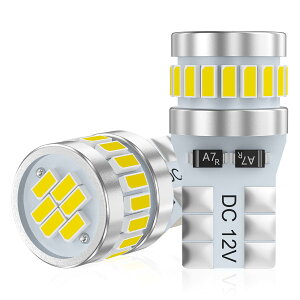 GOSMY T10 LED �z���C�g ���� �|�W�V���������v/�i���o�[�� 24�A 3014SMD 350lm T10 �o���u ���[�������v/���C�Z���X�����v/�N���A�����v/�X���[�������v ���ɐ� DC12V �Ԍ��Ή� 6000K�i2�Z�b�g�j