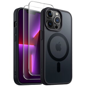 JETech 3 in 1 iPhone 13 Pro Max 6.7 C`p }Olbg P[X 2KXtBt MagSafeΉ }bgobN ϏՌX}zJo[ (ubN)