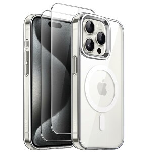 JETech 3 in 1 iPhone 15 Pro Max 6.7 C`p }Olbg P[X 2KXtBt MagSafeΉ ϏՌop[ X}zJo[ (NA)