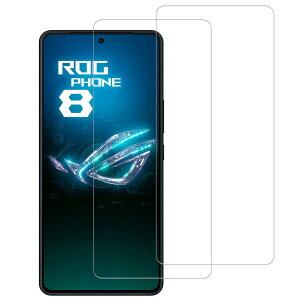 KPNS �y2+2������zASUS ROG Phone 8/ ASUS ROG Phone 8 Pro �K���X�t�B���� (2��) ���Y�Ɏq�f�ސ� �S�ʕی� �����K���X �ی� �t�B����