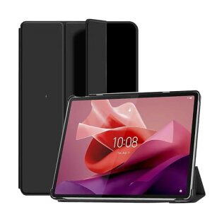 For Lenovo Tab P12 ZACH0002JP 12.7 �C���` PU�X�N���b�`�΍��ω���ϋv���y�ʔ��^���U�[For Lenovo Tab P12 ZACH0002JP 12.7 �C���` �J�o�[�z���_�[�@�\�t���ی�P�[�X�X�}�[�g�J�o�[�i�u���b�N�j