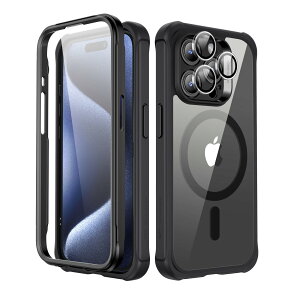 ESR iPhone 15 Pro Max �P�[�X�Z�b�g 1�Z�b�g�ʃ����Y�ی�t�B���� ��phone15pro max �P�[�X MagSafe�݊��X�}�z�P�[�X�Ή� �S�ʕی�^�C�v�R�p�K�i�ی�� �Ϗ��� Armor�V���[�Y iphone15promax �P�[�X �N���A