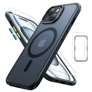 �y�ČRMIL�K�i�EMagsafe�Ή��z ESR iPhone 15 Plus �P�[�X (5 in 1) �Z�b�g ��ʕی�t�B���� �J���������Y�ی�t�B���� ���ɋ����w�� ���C�����X�[�d �X�g���b�v�z�[���t�� ��phone15plus �P�[�X Classic�V