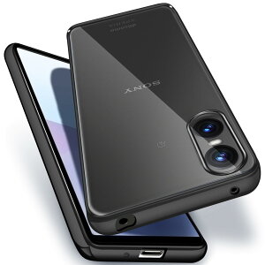 Sony Xperia 10 vi �N���A �P�[�X �ϏՌ� SO-52E SOG14 XQ-ES44 �J�o�[ �ČRMIL�K�i �G�N�X�y���A10vi �X�}�z�P�[�X TPU �ی�P�[�X �X�g���b�v�z�[���t�� ���b�L���H �N���A�o�b�N�i�u���b�N�j