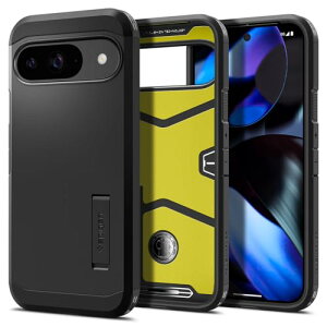 Spigen Pixel 9 / 9 Pro P[X ϏՌ X^ht ČRMILKi擾 ϏՌ Ow\ X}zX^h Jی h~ Ռ z CX[d ^tEA[}[ ACS07692 (ubN)
