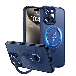 Magic John ��phone15pro �P�[�X MagSafe�Ή� �B�����[�X�^���h 360°��] iPhone 15 Pro �P�[�X ������ �ϏՌ� ���C�����X�[�d TPU���t���[�� �Y���ɂ��� �z�R���t���ɂ��� �A�C�t�H��15�v�� �P�[�X �u���[