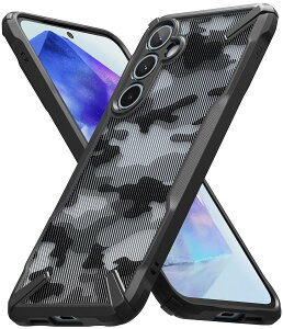 �yRingke�zGalaxy A55 5G �P�[�X FUSION-X TPU+PC ���΂݂ɂ��� �ω��� �����h�~ �ϏՌ� ����~�� �ČRMIL�K�i�擾 �X�}�z�P�[�X �X�}�z�J�o�[ �M�����N�V�[A55 5G (�X�g���b�v�z�[������) - Camo Black
