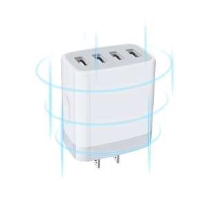 Viviber usb コンセント USB電源 iPhone充電器 アダプター 急速充電 (USB充電器 4ポート 24W) PSE認証済 スマホ 充電アダプター アンドロイド 充電器 【iPhone (iPhone16/iPhone15シリーズ対応)/Android/タブレッ