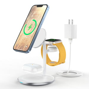 3in1 CX[d }Olbg magsafe[d X^h iPhone/iWatch/Airpods[d 15W Watch [d X^h u[d 20W USB-CA_v^[t iPhone 16 15 14 13 12 Pro Max/Plus/Pro/Mini,iWatch Ultra2 /Ult