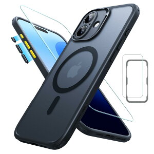 ESR iPhone 16 P[X (4 in 1) Zbg }bgP[X XN[یtBt MagSafeΉ RیKiی ClassicV[Y tXgubN