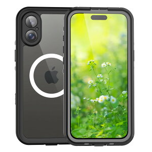 iphone 16�h���P�[�Xiphone 16 �h���J�o�[ 6.1�C���`IP68�K�i �����h���� �}�O�l�b�g���� Qi�[�d�Ή� �t�F�C�XID �w��F�ؑΉ� �ϏՌ� �h�o �h�� �Ռ��z�� ����֗� �A�C�t�H��16�h���P�[�X(�u���b�N
