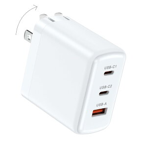 Viviber 65W USB[d Type C }[d iphone 3|[gPD [d GaN ^Cvc ^ACA_v^[ ܂肽ݎvO PSEZpK iPhone16/iphone15/Android/iPad/MacBook/m[gp\ReΉ ̑USB-C/