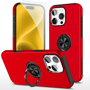 JSCOMYAP iPhone 16 pro �P�[�X�p, �A�C�z��16 Pro �X�}�z�P�[�X + iPhone16pro ?�� �K���X �t�B���� �����O�t�� �X�^���h�@�\ �g�уP�[�X �ϏՌ� �Ռ� �X�}�z�J�o�[ Case Cover �A�C�t�H��16pro ��phone16pro ��