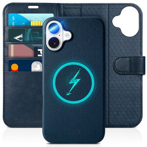 TUCCH iPhone16 Ή P[X 蒠^ 2 in 1  ACtH[16蒠^P[X O\ [RFIDubLO] J[h[ uX^h@\ Ռz Sʕی PU 2024N 6.1C` 