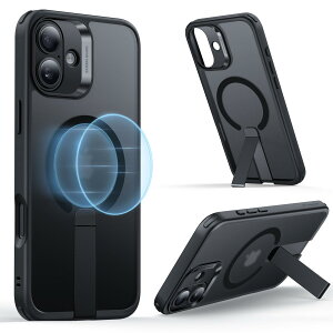 ESR iPhone 16 PlusP[X SʑϏՌMagSafeP[X BX^ht ʃYیtB1Zbg iPhone 16 Plusp}OlbgX}zP[X ArmorV[Y ubN